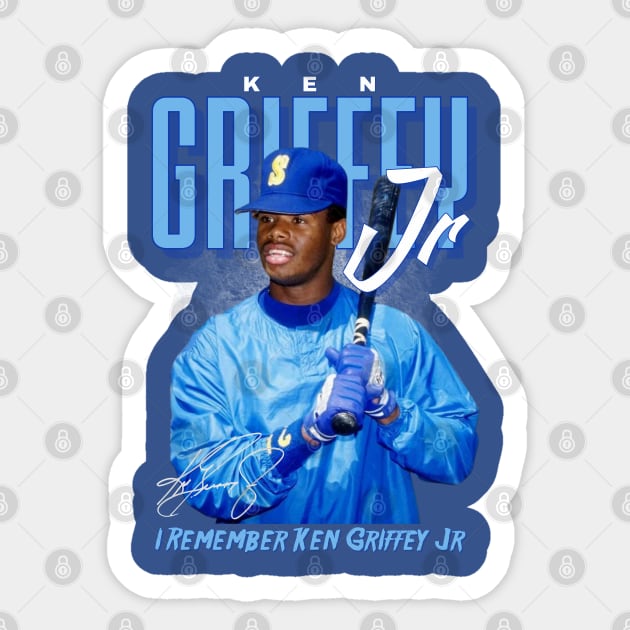 Ken Griffey Jr The Kid Basketball Legend Original Aesthetic Tribute 〶 Sticker by Terahertz'Cloth